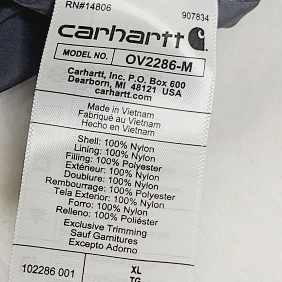 Carhartt Men's Black Gilliam Sleeveless Mock Neck Padded Puffer Vest Size XL - Picture 11 of 12